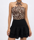 Leopard Print Sweetheart Halter Top