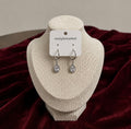 Korean Style Silver Crystal Hoop Earrings