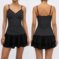 Polka Dot Cami Ruffle Mini Dress