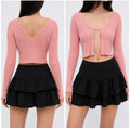 Pink Ribbed Crop Cardigan for Women